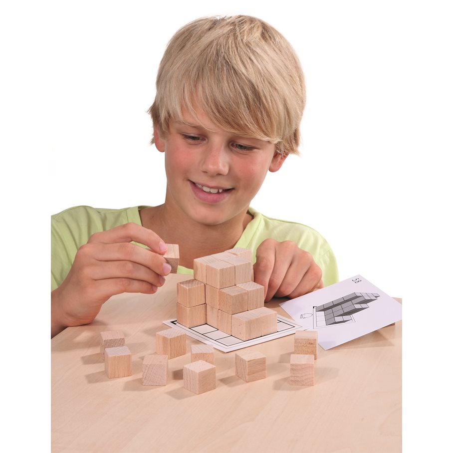 Träkuber - arbetskort (pkt.3) EN STL