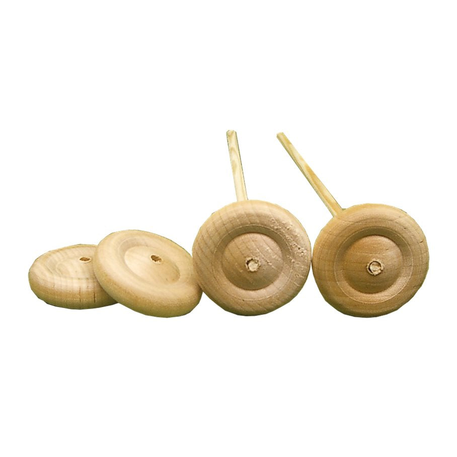 4 st Trähjul + 2 st Axlar EN STL
