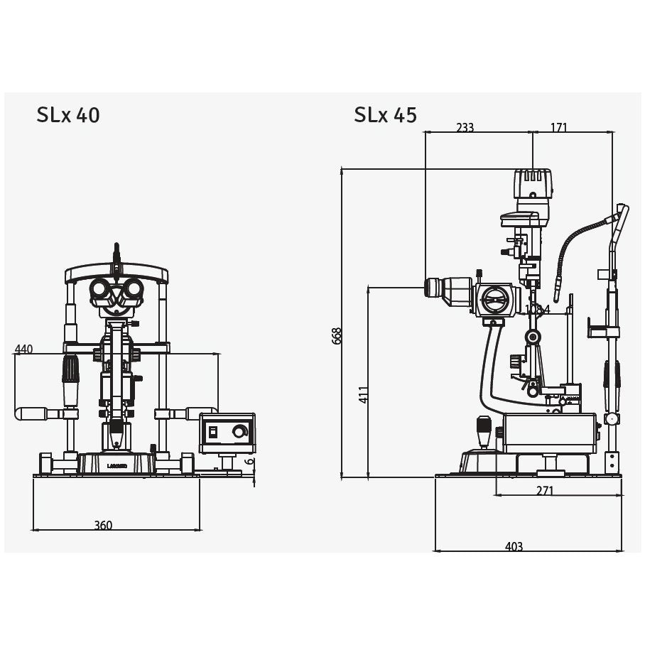 Spalt-lampa/kornealmikroskop SLx40 LED EN STL